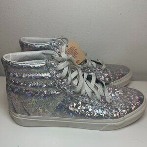 Vans HOLOGRAM Silver SK8-Hi Slim Women's Sneakers Size 8 New with Tags Mens 6.5